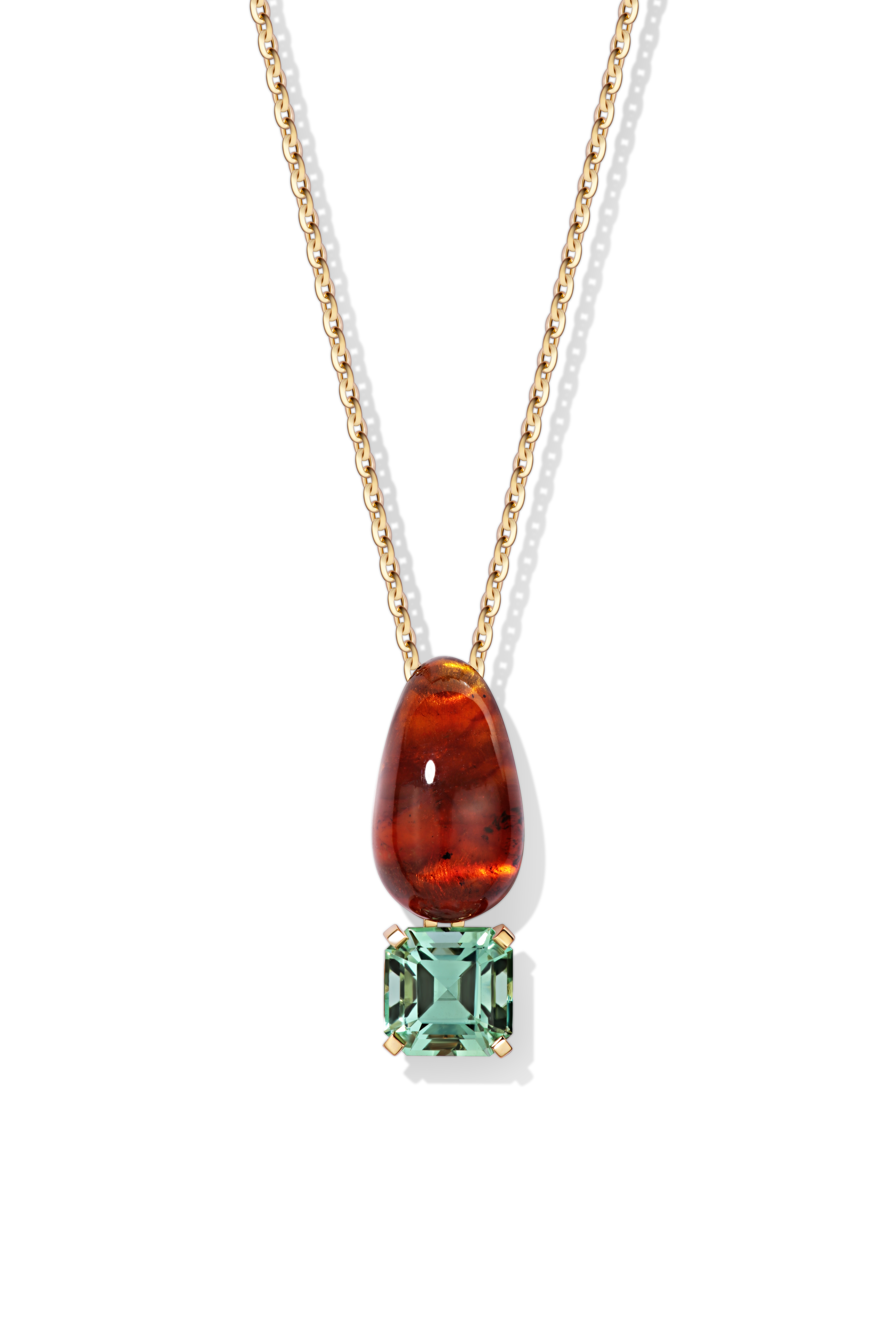 Pendant with mint tourmaline