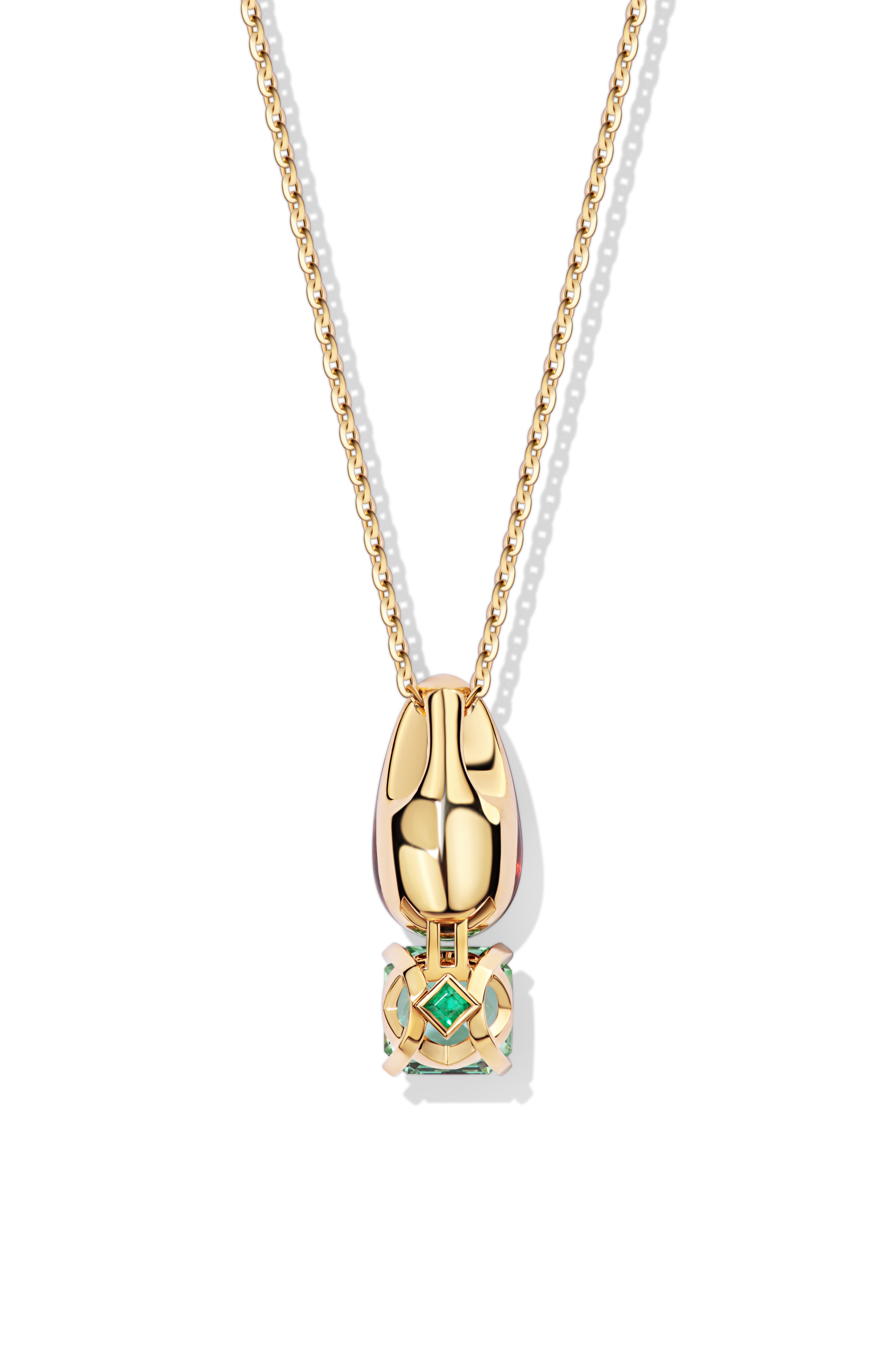 Pendant with mint tourmaline