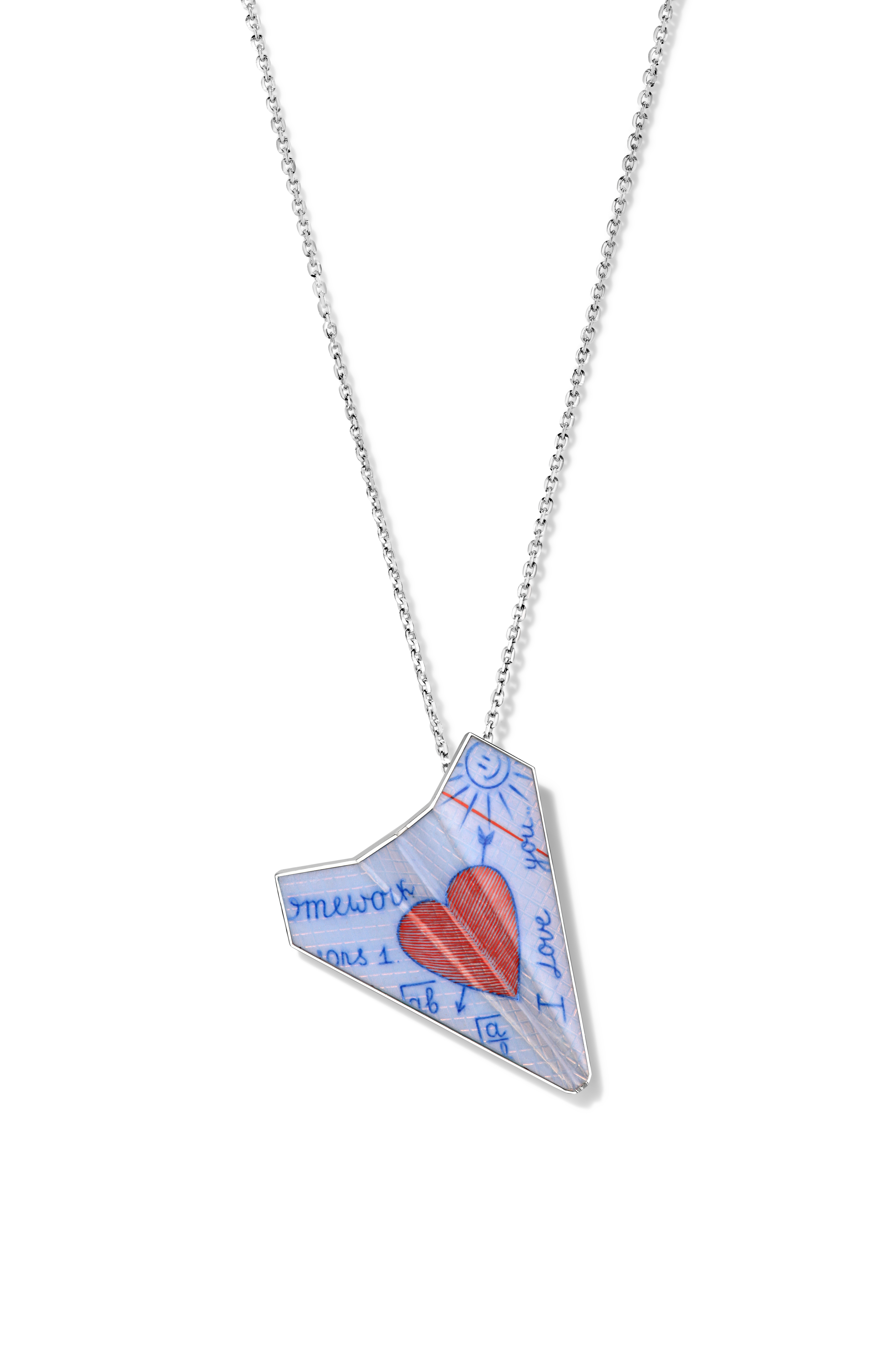 Pendant on a chain "Red heart"