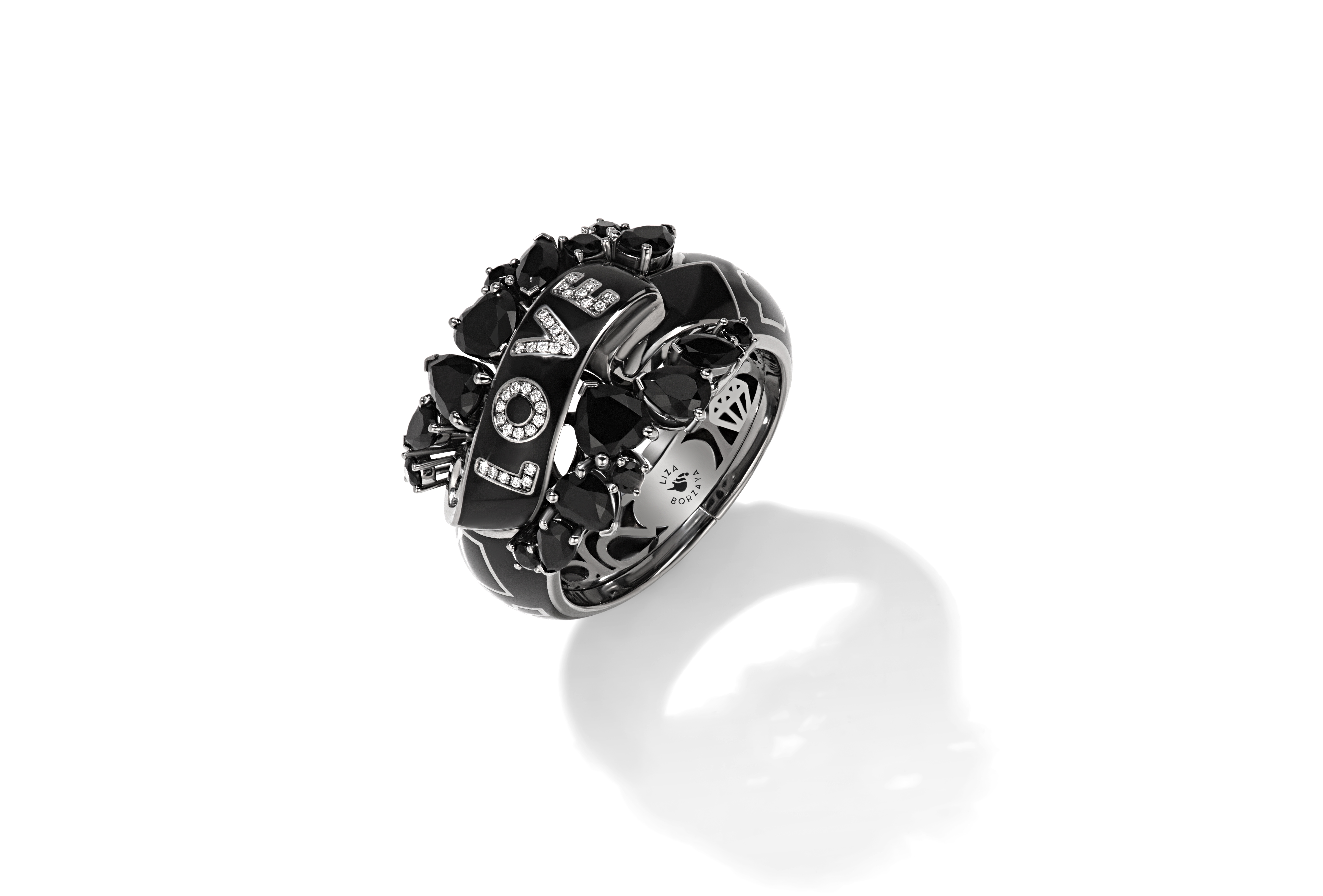Кольцо «Love» Total Black