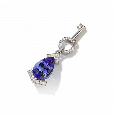 Transformative key charm "Tanzanite" 