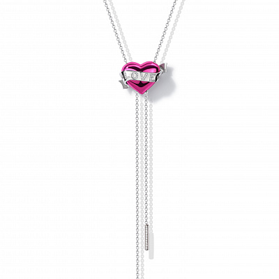 Heart tie pendant