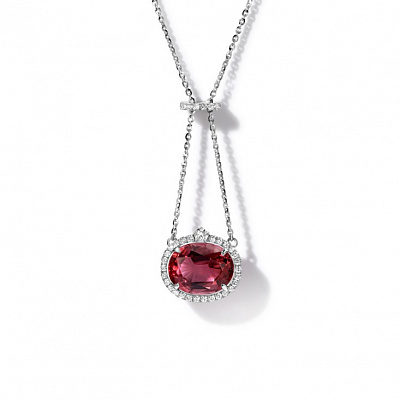 Necklace with pink tourmaline