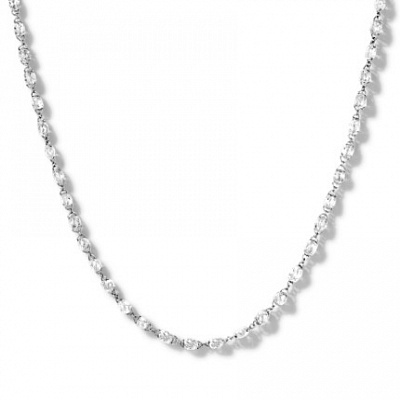 White gold necklace with diamonds