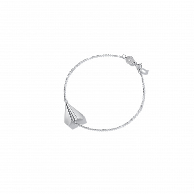 Bracelet "paper airplane" white gold