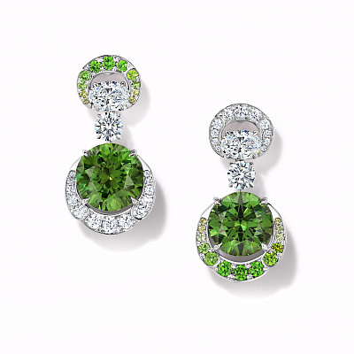 Earrings “Demantoids”