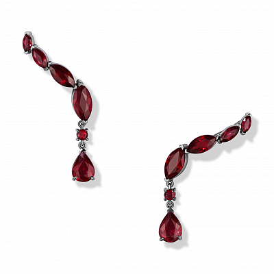 Ruby marquise earrings