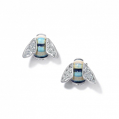 Earrings “Blue bumblebees”