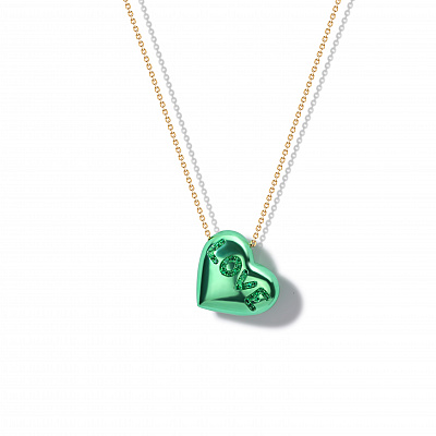 Pendant "green heart"