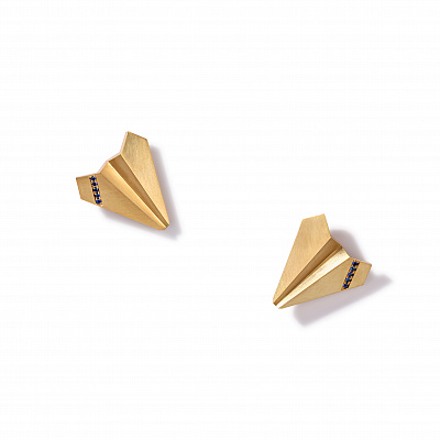 Stud earrings “Paper airplanes”