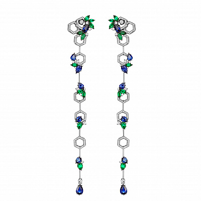 Blue and Green earrings