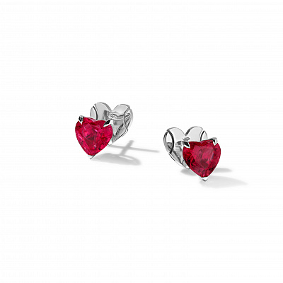 Stud earrings with tourmalines
