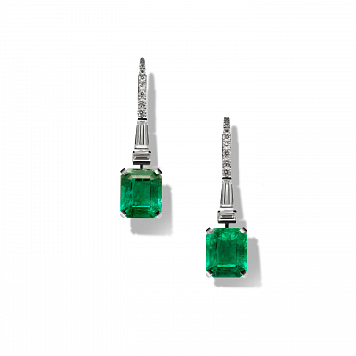 Earrings "emerald"