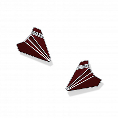 Пусеты-самолетик High Ceram Burgundy