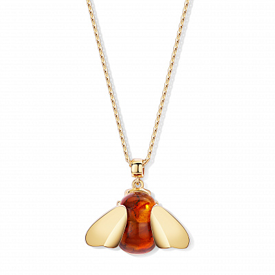 Amber Bumblebee Pendant
